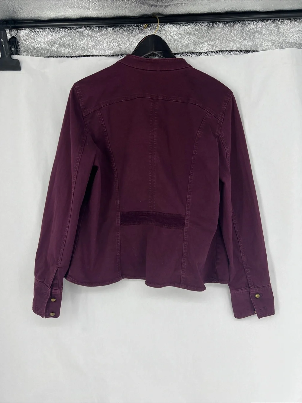 White House Black Market maroon Utility military Jacket - Picture 5 of 9